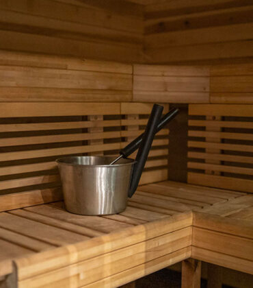 Wood-burning sauna